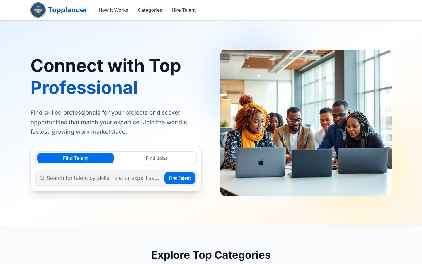 The Topplancer website